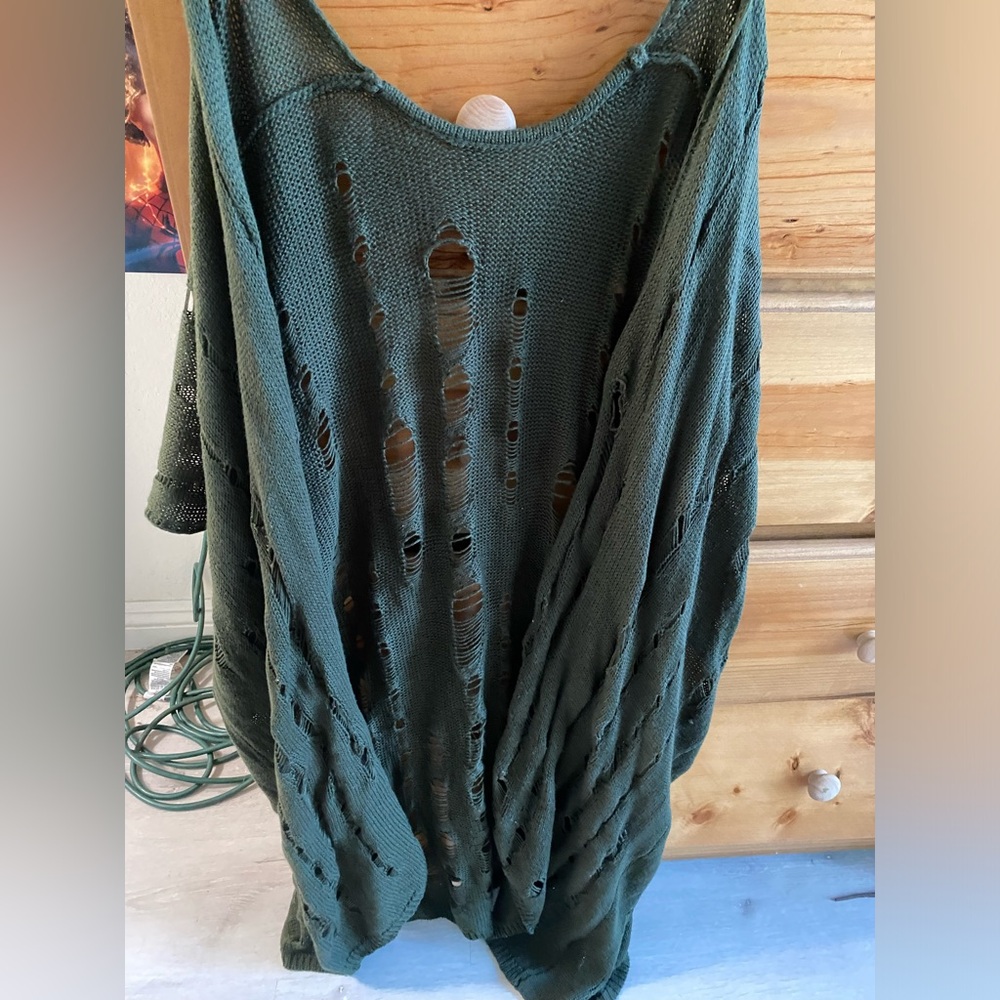 Cardigan with holes